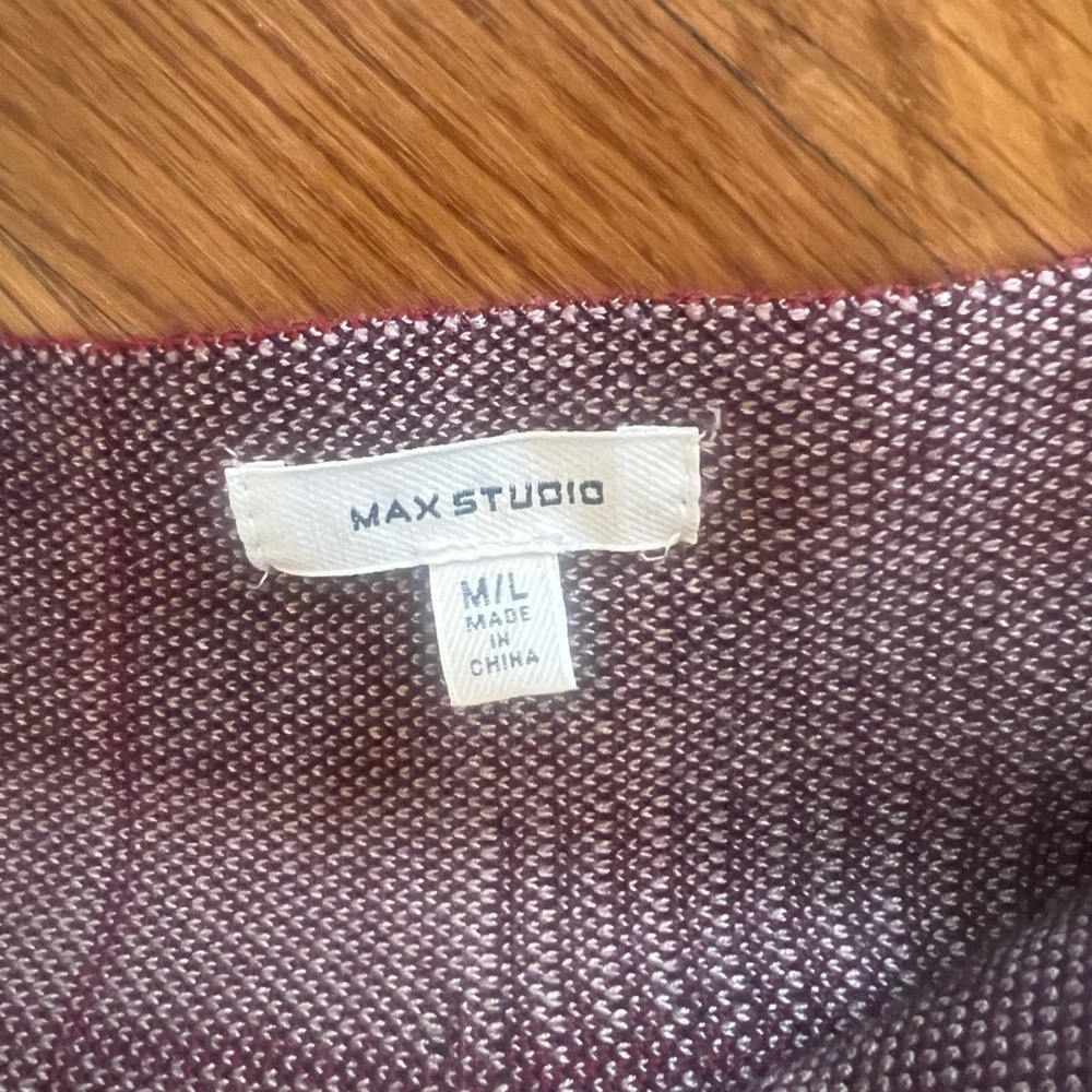 Max Studio NWOT ladies fit and flare skirt. Size M/L. Black brown burgundy - Picture 11 of 15
